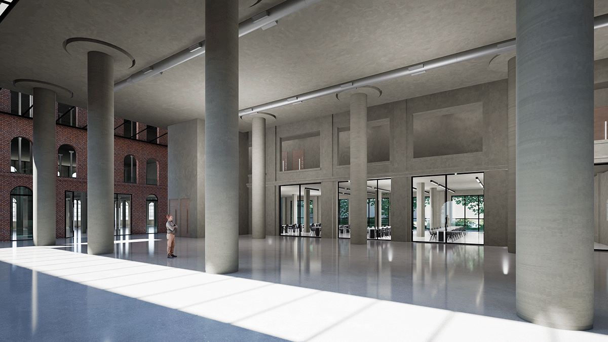 Espacio de encuentro del hall central de Palacio Molina.